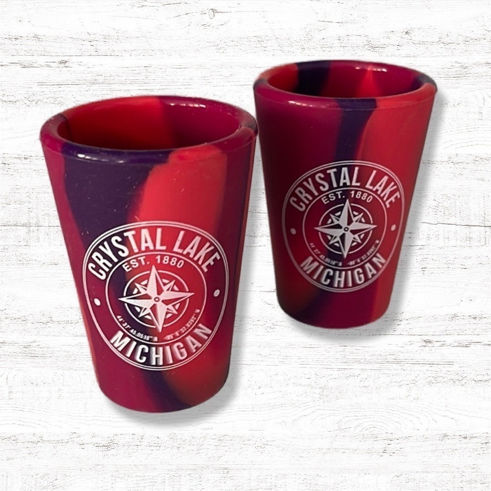 { Silipint } - Crystal Lake Michigan Silicone Silishot Shot Cups